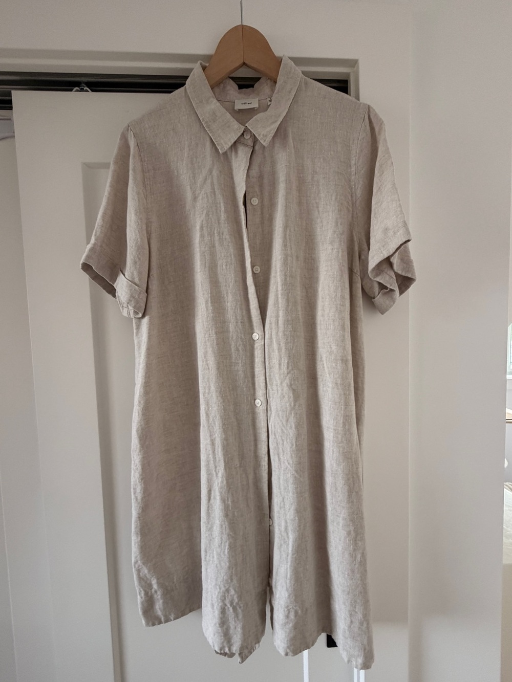 Aritzia Wilfred Eleta Linen Mini Dress